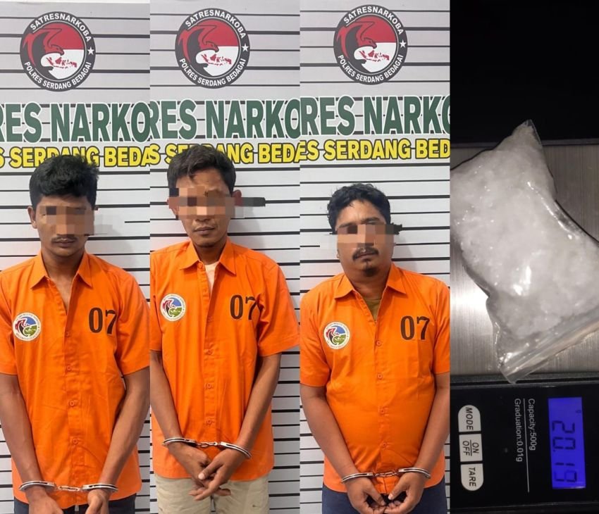 Hendak Edarkan Sabu, Tiga Pria Diringkus Satresnarkoba Polres Sergai