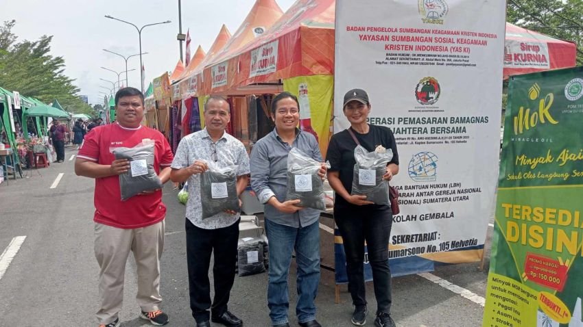 Bazaar UMKM Paskah Nasional 2025, Stand Bamagnas Display Hosti untuk Perjamuan Kudus