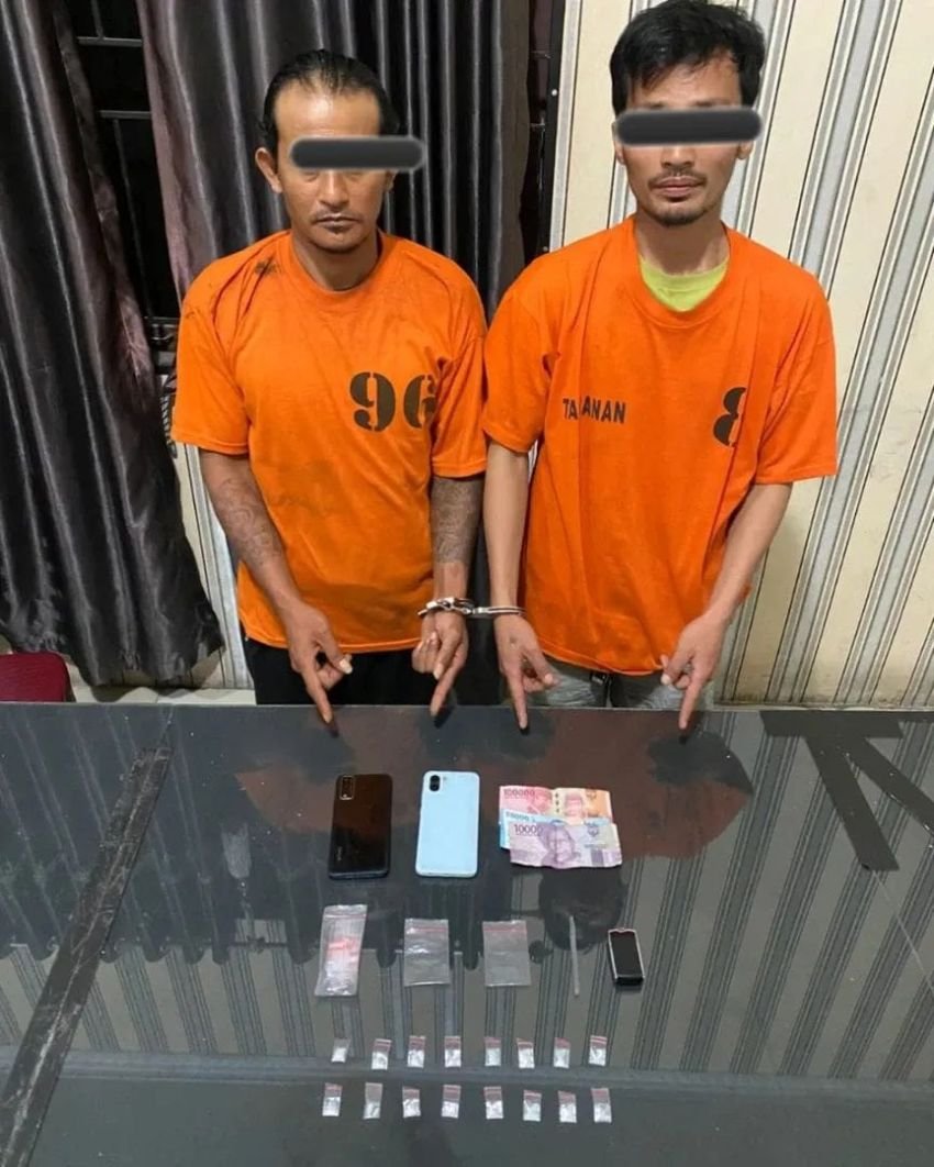 Diduga Edarkan Narkotika, Dua Pria di Tigapanah Ditangkap