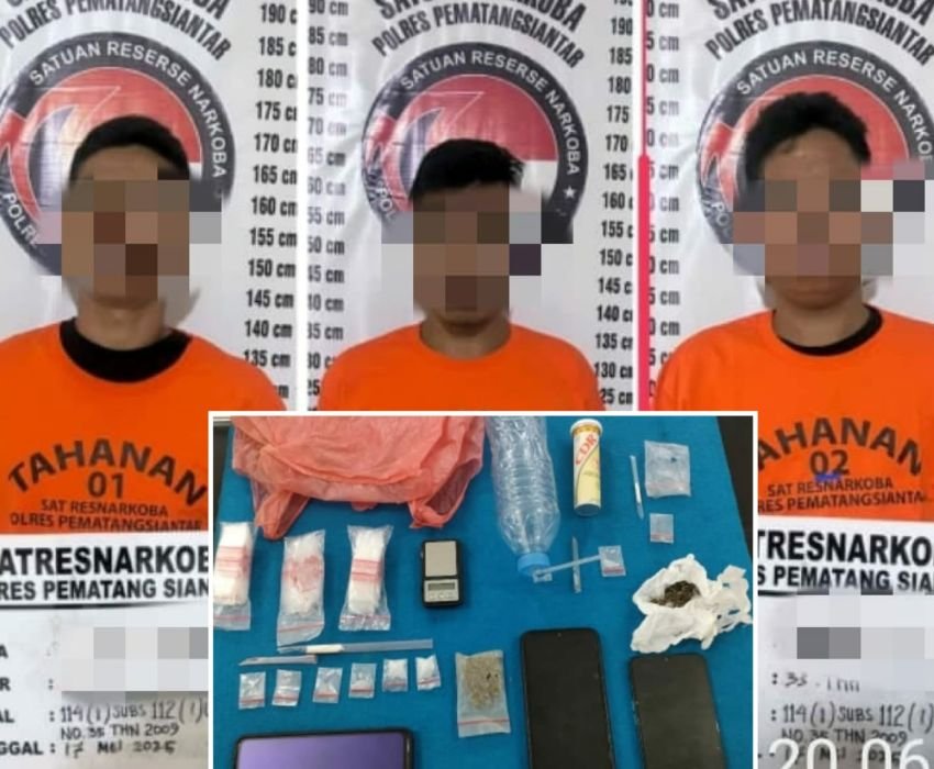Polres Pematangsiantar Gagalkan Peredaran Sabu di Jalan Nagur, 3 Orang Diringkus