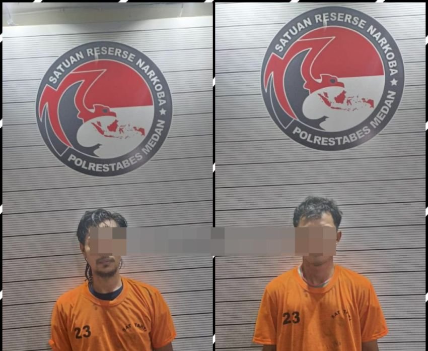 Satres Narkoba Bekuk 2 Pengedar Sabu dari Kawasan Medan Marelan