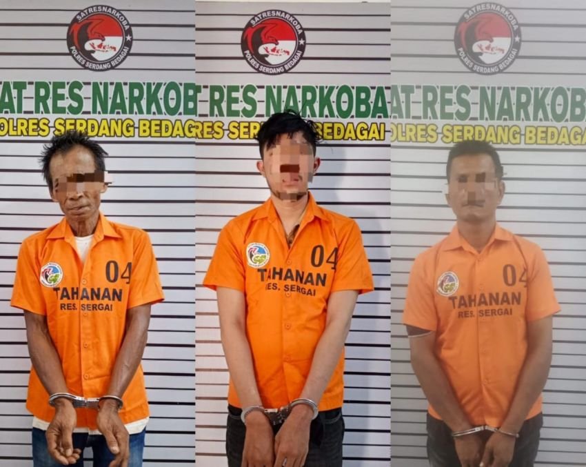 Sat Narkoba Polres Sergai Ringkus 3 Pengedar Sabu dari 2 Lokasi Berbeda