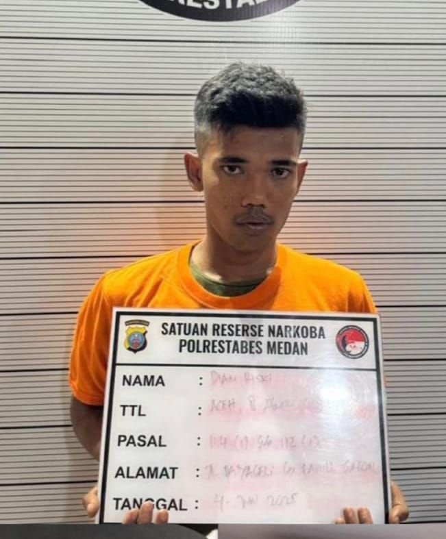 Berawal Dari Dumas, Satres Narkoba Polrestabes Medan Bekuk Pengedar Sabu di Sei Mencirim
