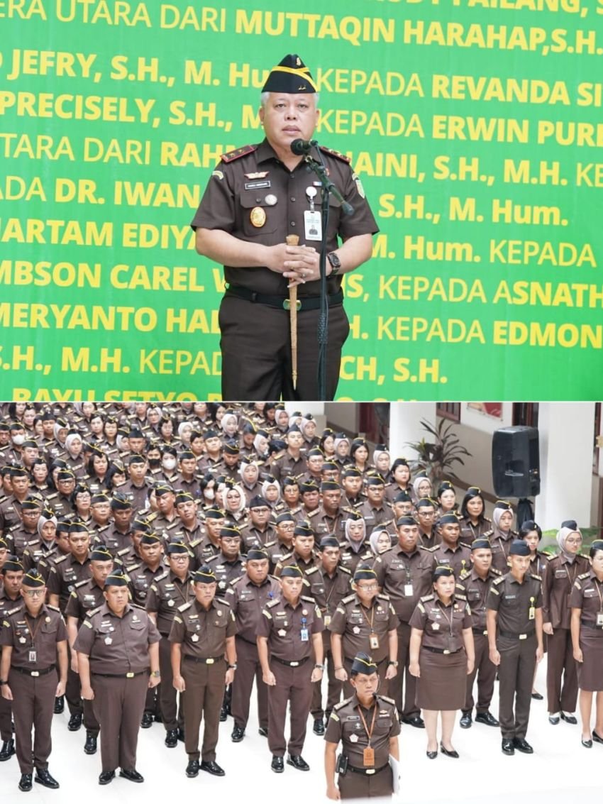 Pertama Kali Pimpin Apel Kerja, Kajati Sumut Harli Siregar : Laksanakan Tugas Karena Panggilan Hati, Bukan Karena Tekanan