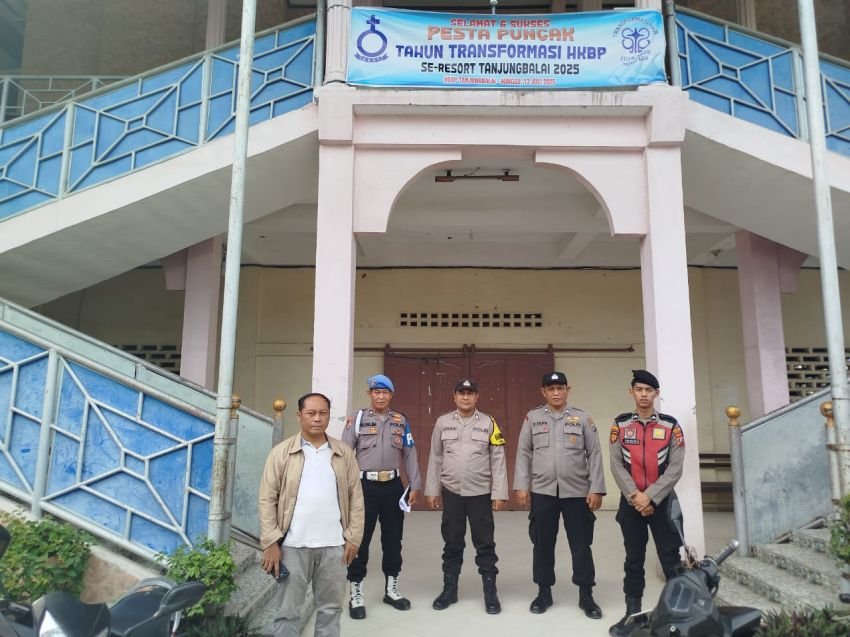 Polres Tanjungbalai Amankan Kegiatan Ibadah Minggu