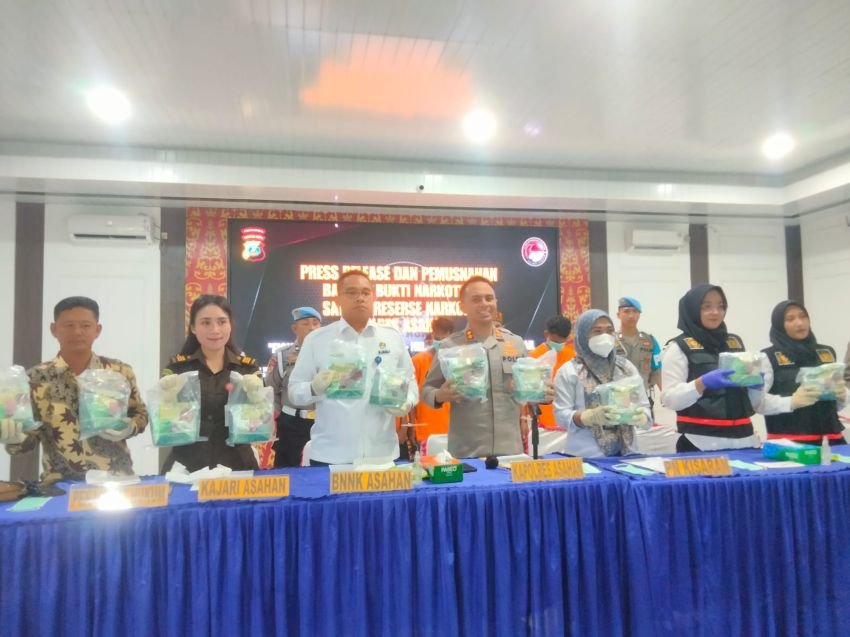 Polres Asahan Gagalkan Peredaran 21 Kg Sabu, 4 Orang Ditangkap