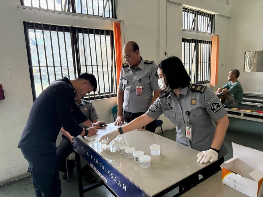 Lapas Pancurbatu Gelar Tes Urine, Seluruh Petugas dan Warga Binaan Negatif Narkoba