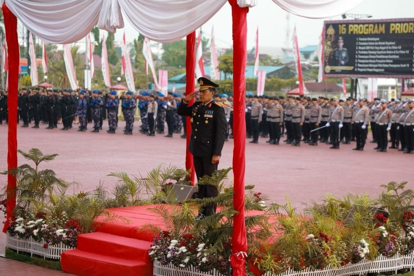 Brigjen Pol Rony Samtana Pimpin Upacara HUT ke-80 Kemerdekaan RI di Polda Sumut