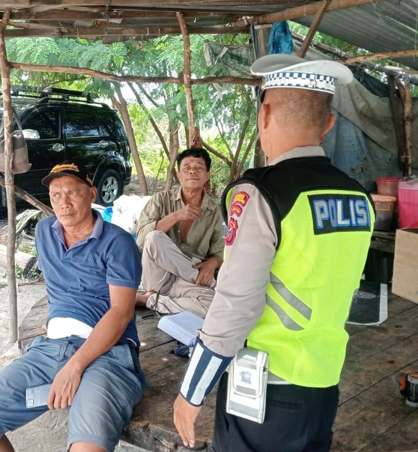 Satlantas Polres Belawan Sosialisasikan Tertib Lantas di Pangkalan Angkot Gabion
