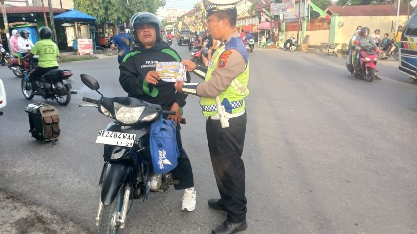Sat Lantas Polres Pematangsiantar Gelar Penyuluhan Tertib Berlalu Lintas