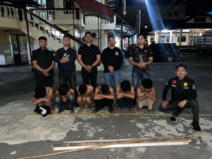Polres Pematangsiantar Amankan 6 Remaja Diduga Tawuran di Apil Dayok Mirah