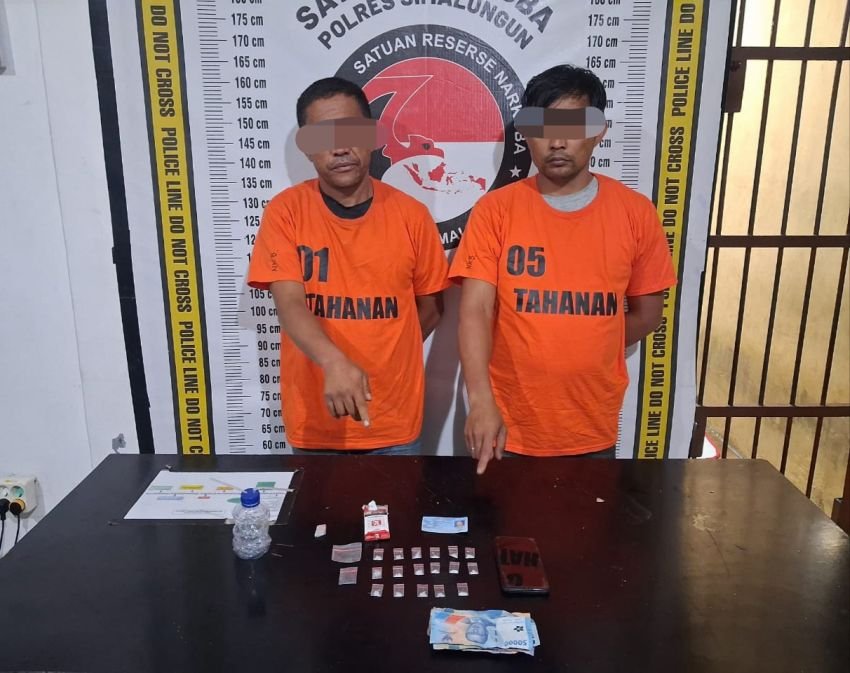 2 Pengedar Narkoba di Cingkes Simalungun Ditangkap Polisi
