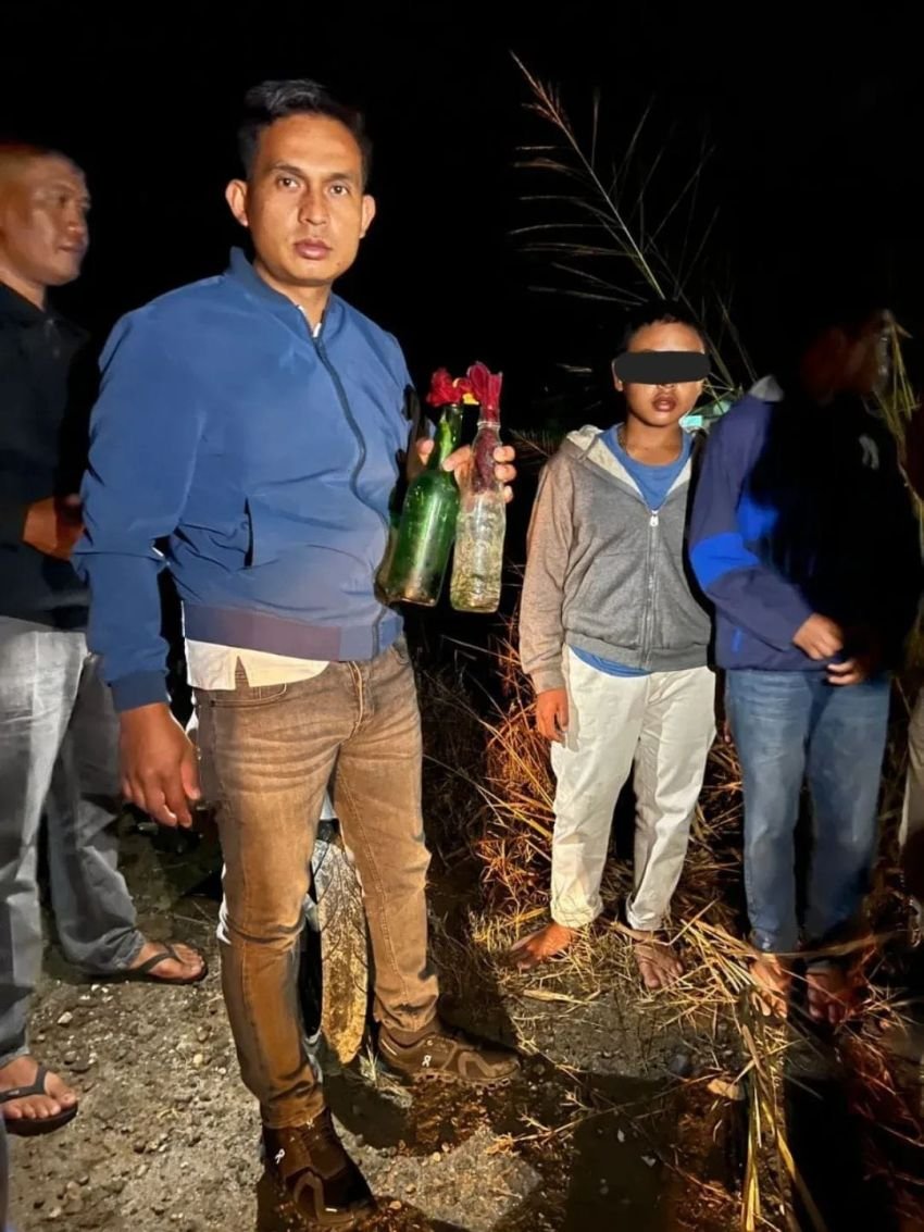Polsek Munte Bubarkan Tawuran Pelajar, Amankan Sajam dan Botol Bensin