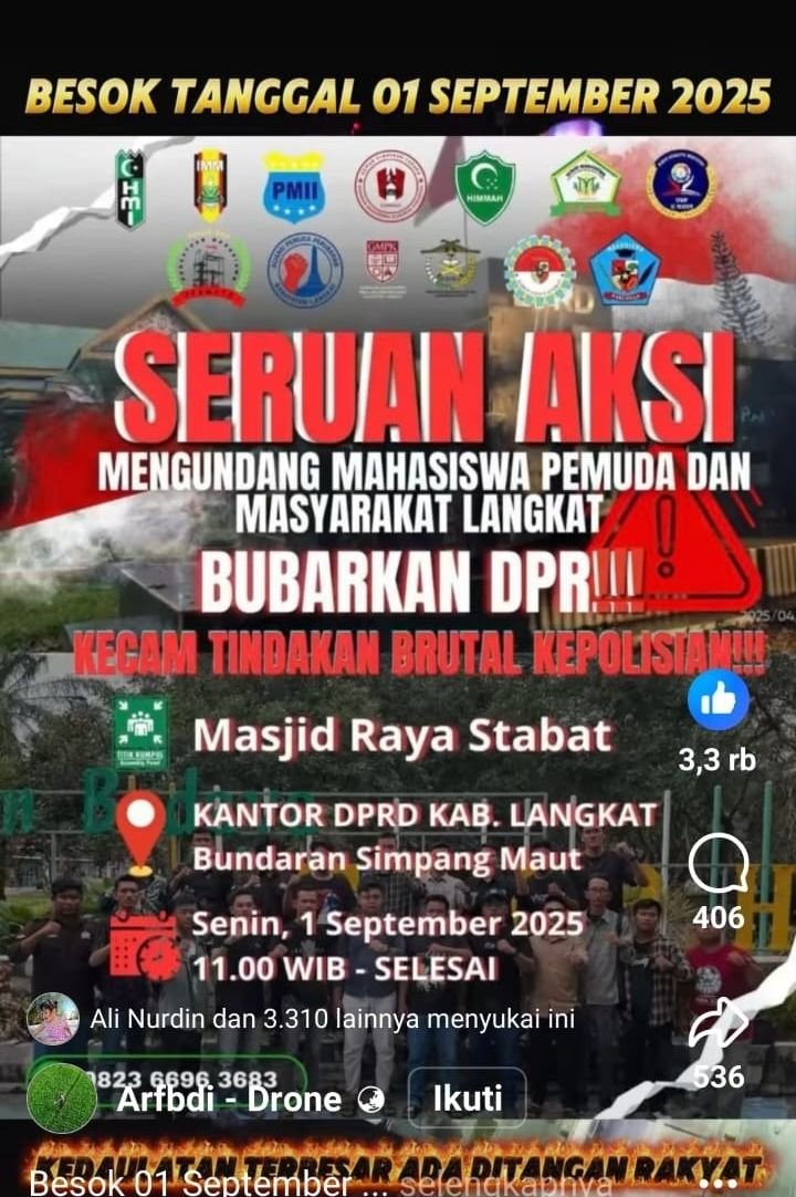 Polres Langkat Gelar Apel Pengamanan Jelang Aksi Unjuk Rasa